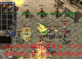 达叔传奇私服蓝月至尊版:平民玩家如何快速上手?新手必看攻略指南 达叔传奇私服蓝月至尊版:平民玩家如何快速上手?新手必看攻略指南